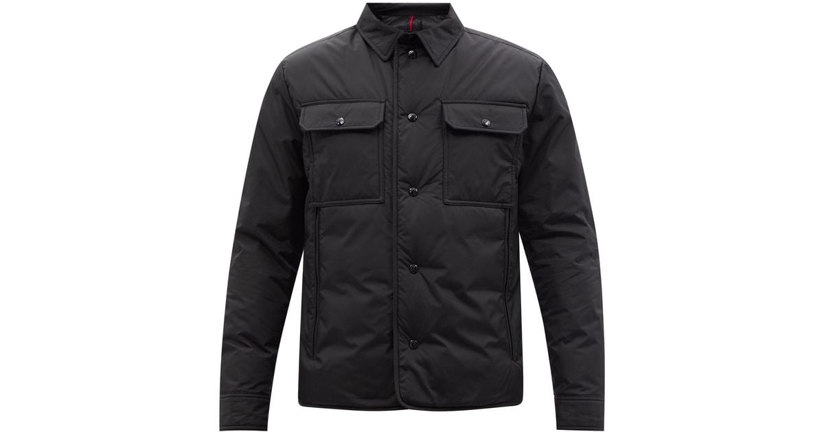 Moncler Synthetic Miomandre Down Shirt Jacket in Black for Men - Lyst