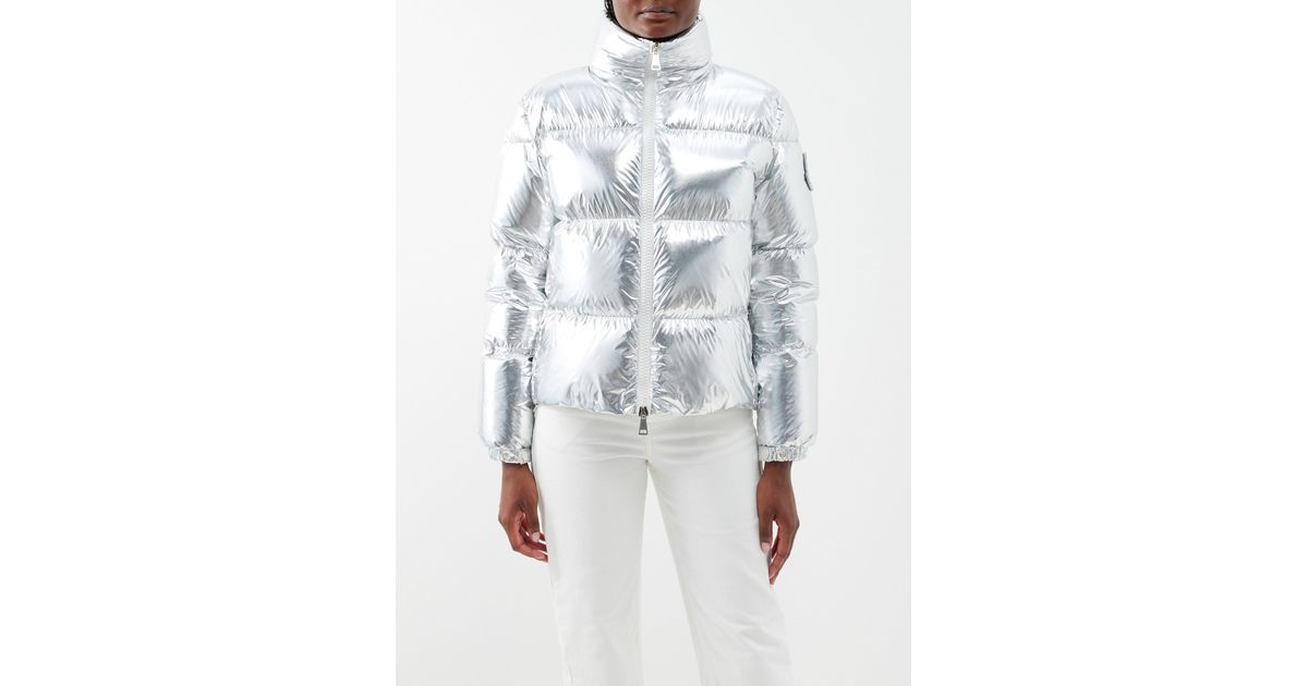 Moncler Meuse Mirror-effect Quilted Down Jacket in White | Lyst