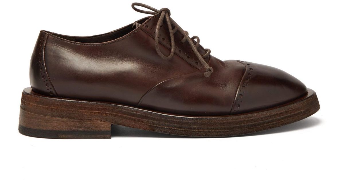Marsèll Mentone Leather Brogue Derby Shoes in Brown for Men - Lyst