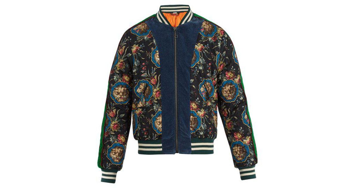 gucci floral bomber jacket