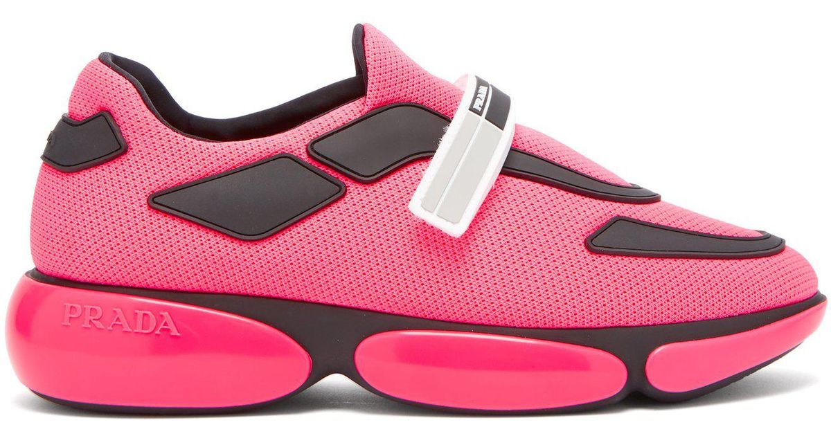 Prada Cloudbust Nylon Trainers in Pink | Lyst