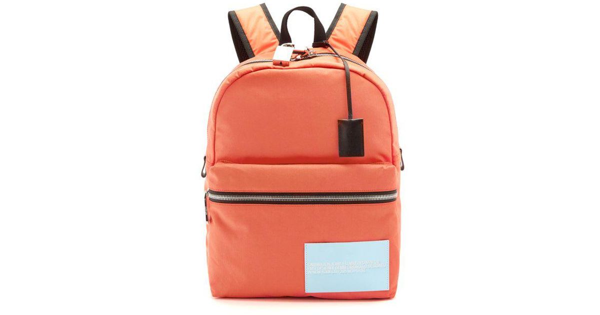 orange calvin klein bag