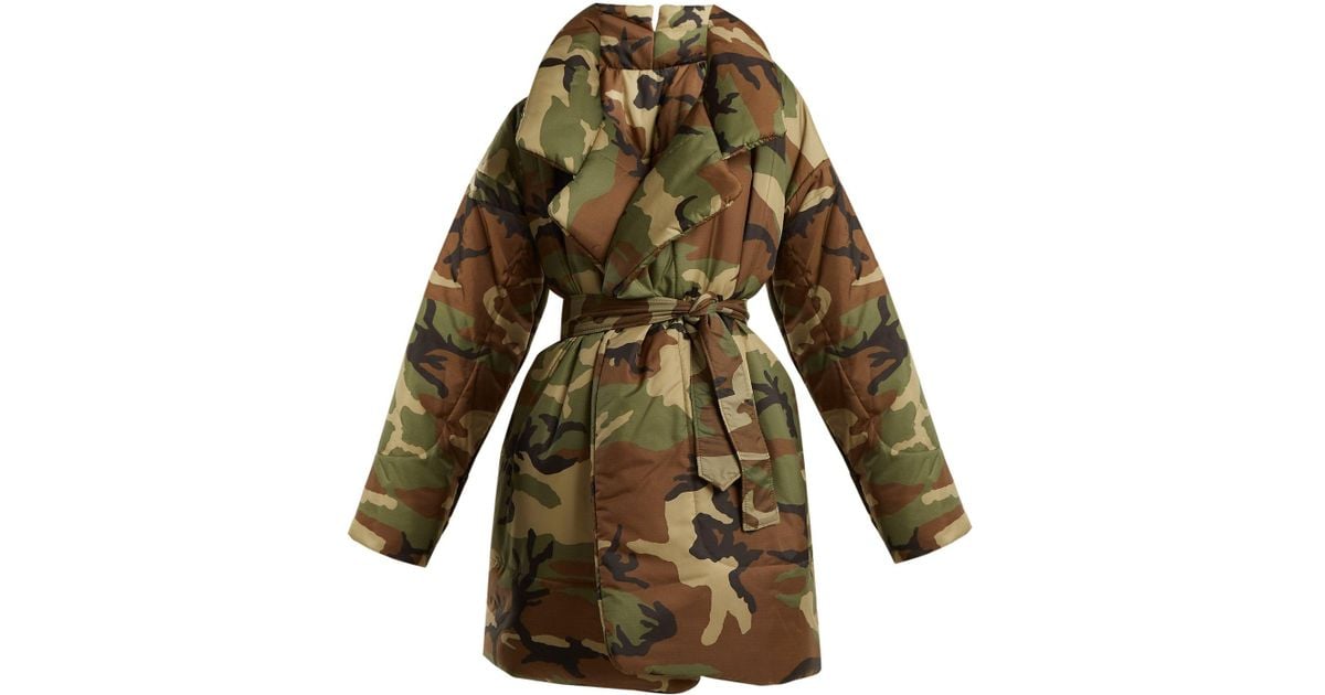 Norma kamali camo hotsell sleeping bag coat