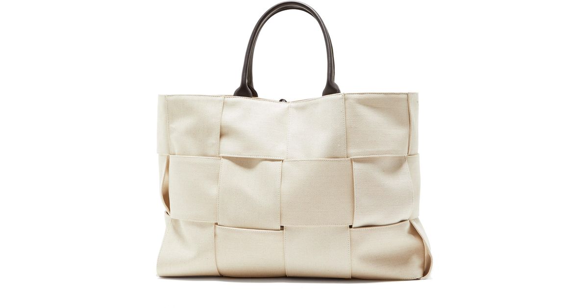 Bottega Veneta Arco Large Canvas Tote in Natural Lyst