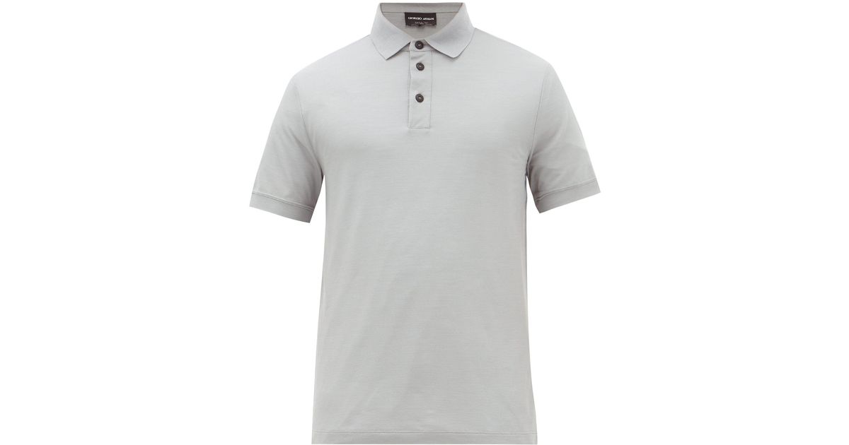 armani polo shirt grey