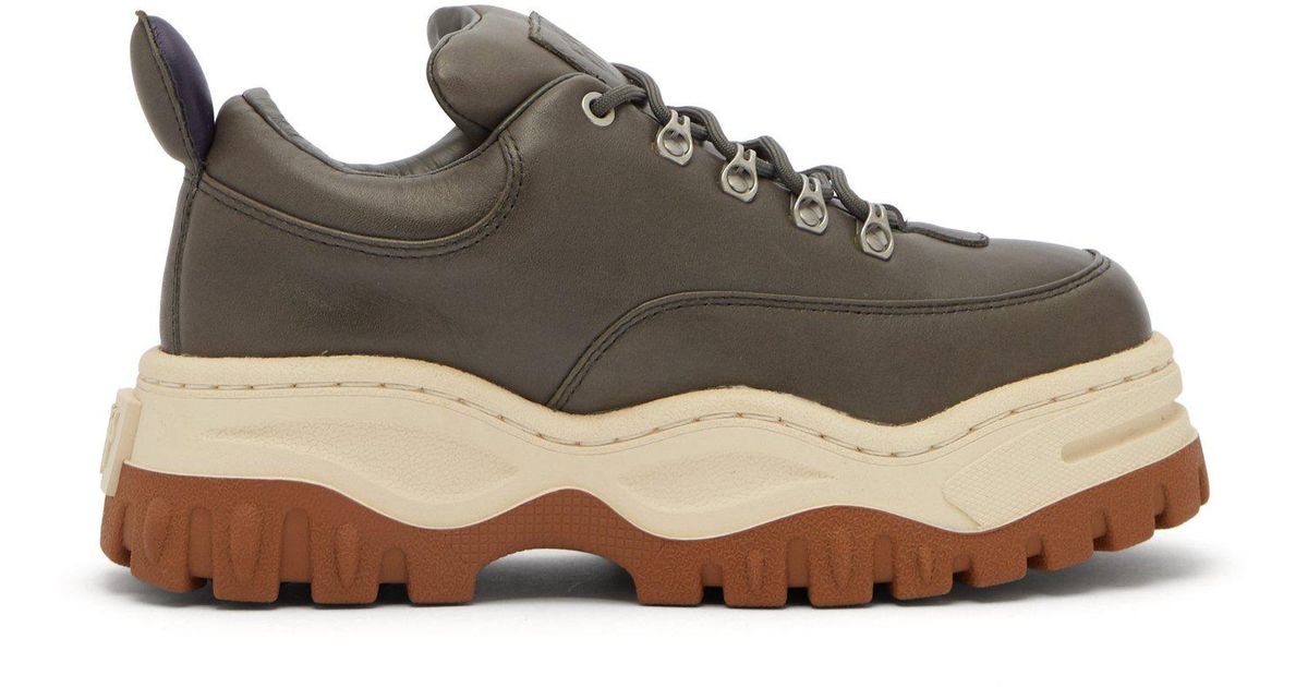 chunky leather trainers