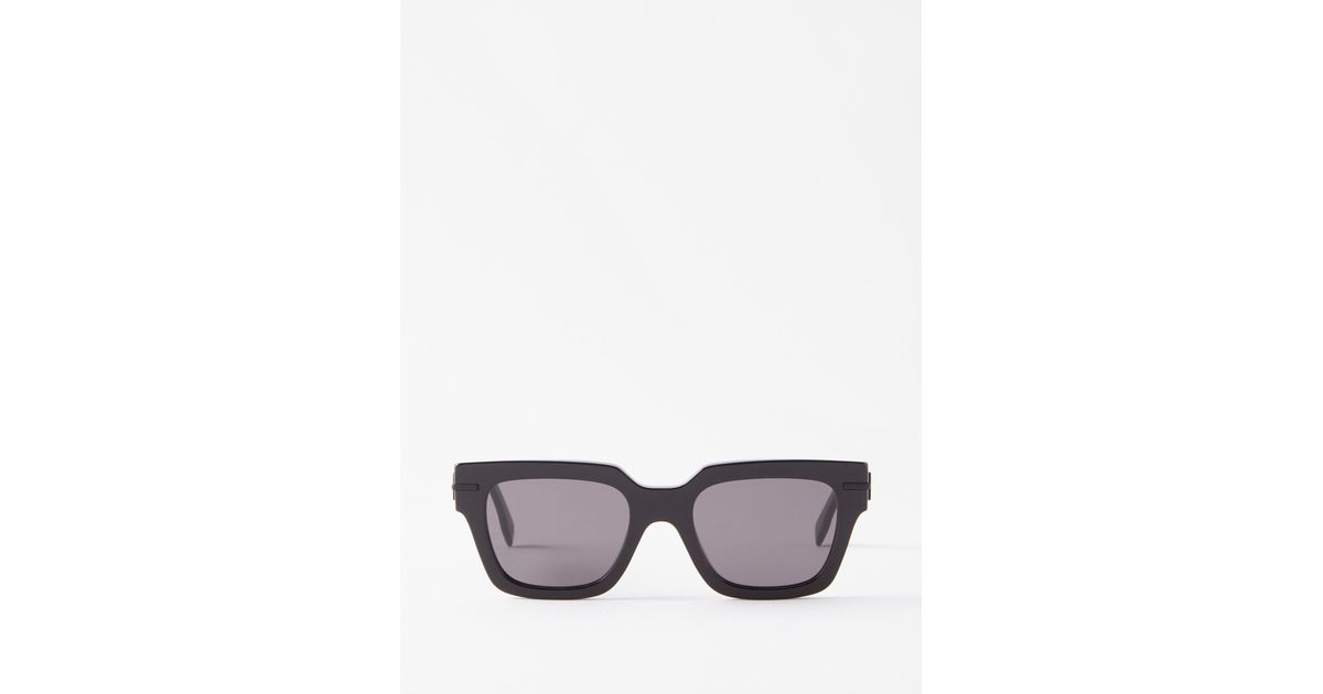 Fendi Fendigraphy D-frame Acetate Sunglasses in Gray for Men | Lyst
