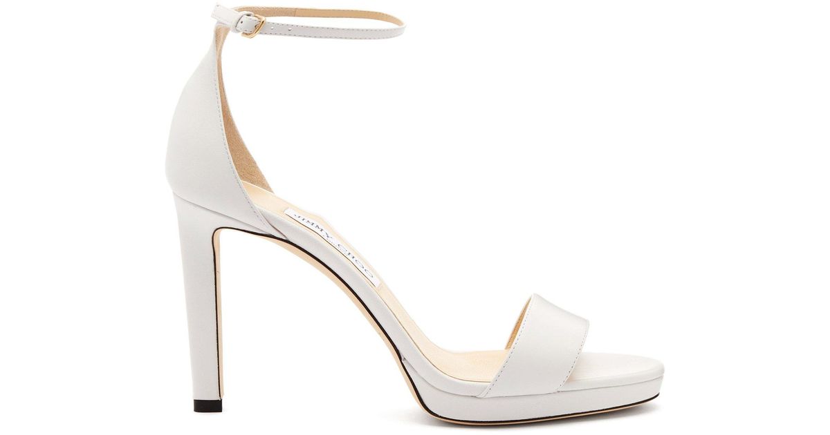 jimmy choo white platform sandals