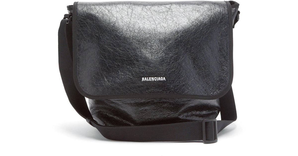 Balenciaga Explorer Textured-leather Messenger Bag for Men | Lyst