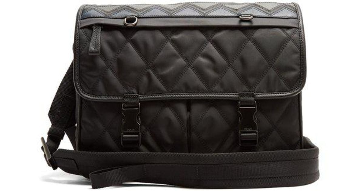 prada logo quilted shoulder bag