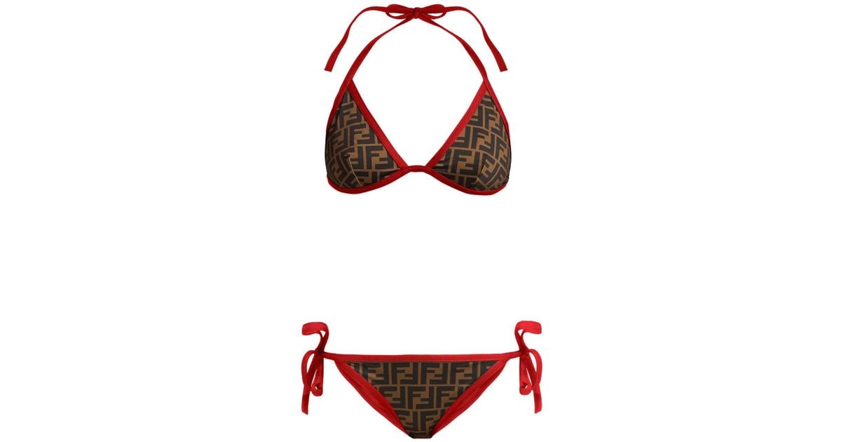 Fendi Ff Bikini in Red - Lyst