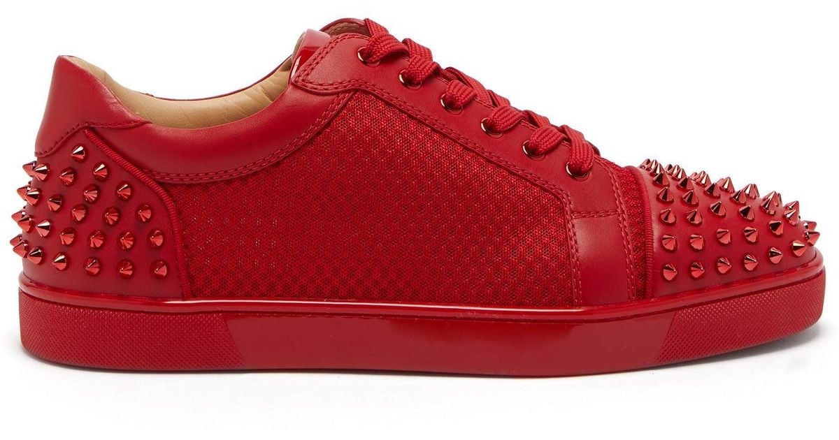 Christian Louboutin Seavaste 2 Spiked Leather Low-top Trainers in 