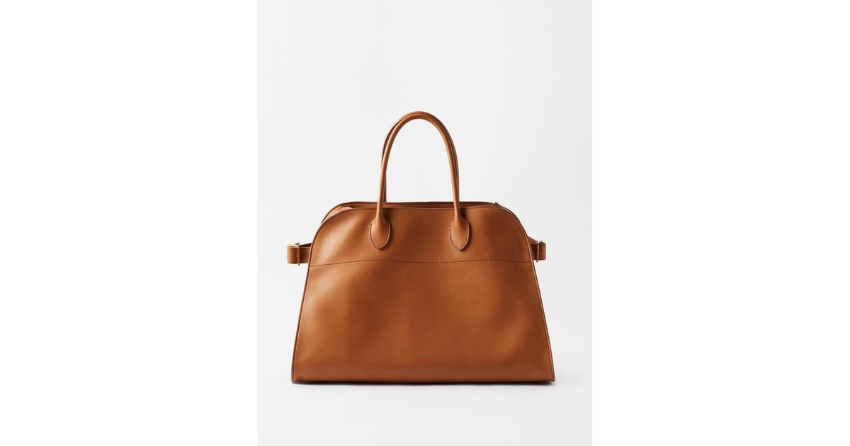 The Row Margaux 15 Leather Bag in Brown | Lyst