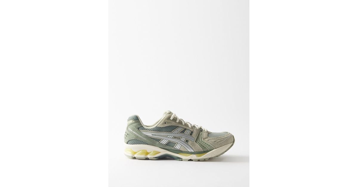 Asics Gel-kayano 14 Suede And Mesh Trainers in Green for Men | Lyst