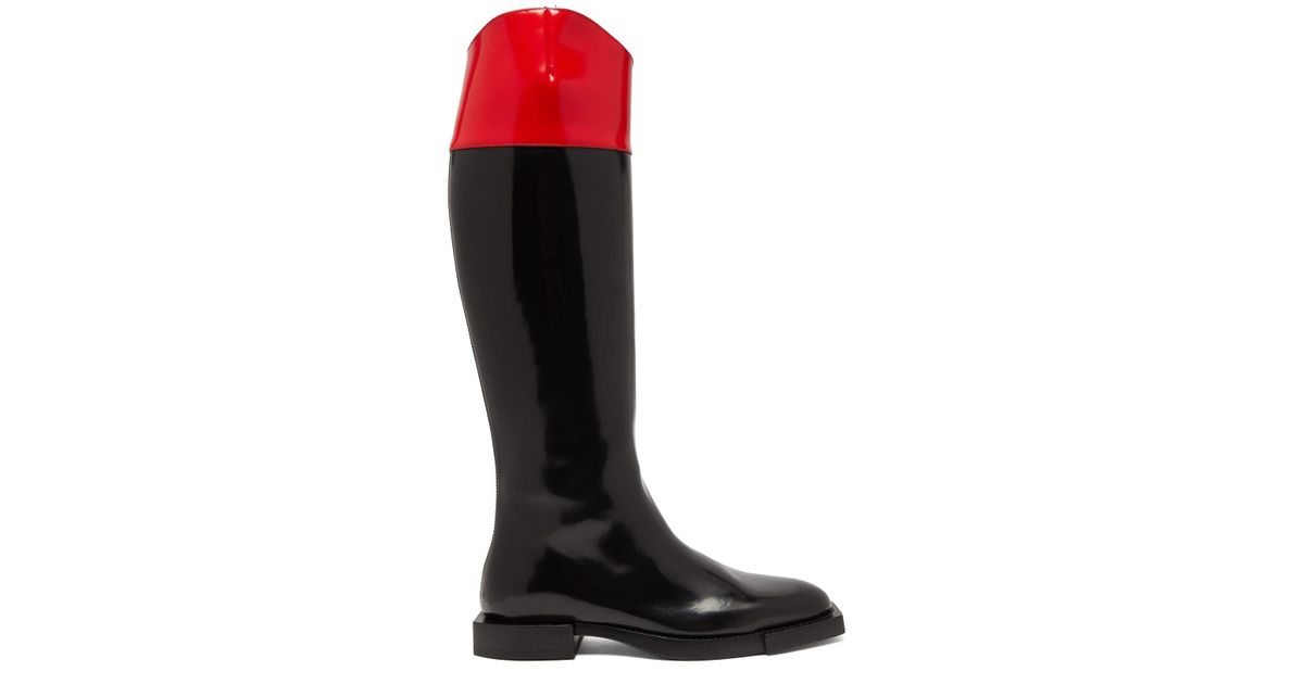 alexander mcqueen knee high boots