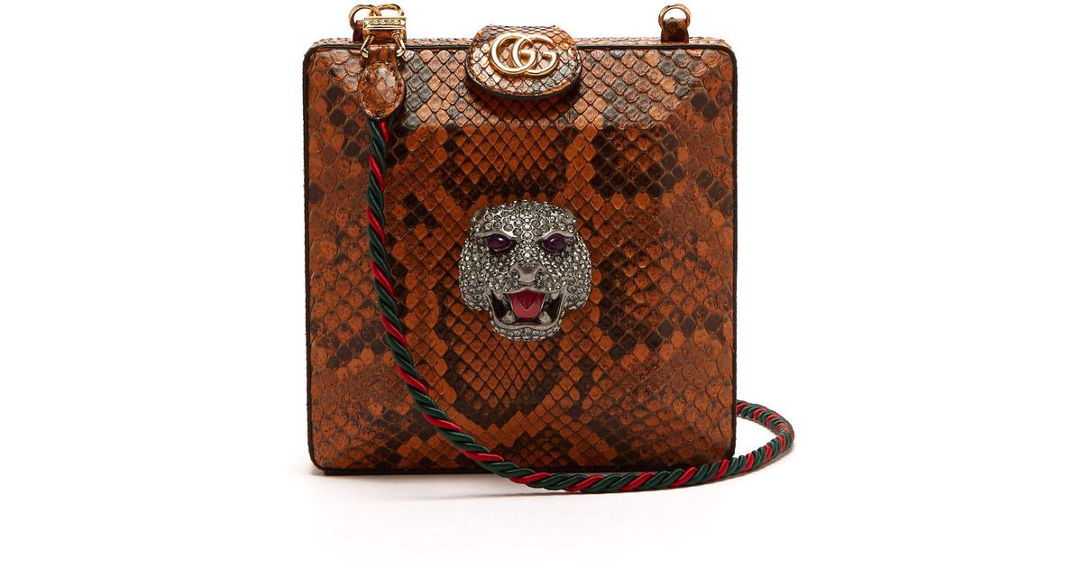 gucci python clutch