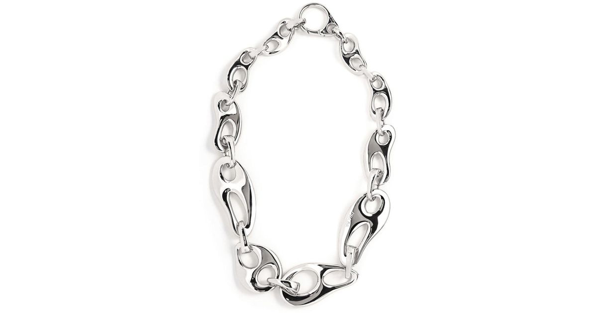 Prada Chain Link Necklace in Metallic | Lyst Canada