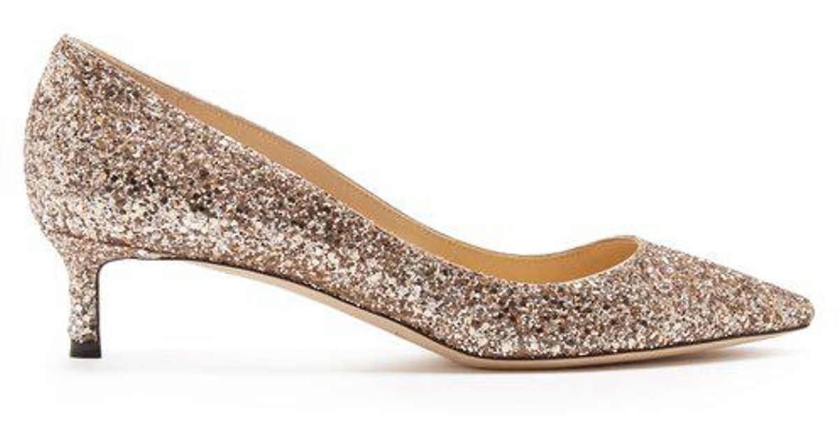 Jimmy Choo Romy 40mm Glitter Pumps Lyst