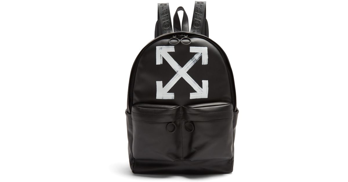 off white leather backpack