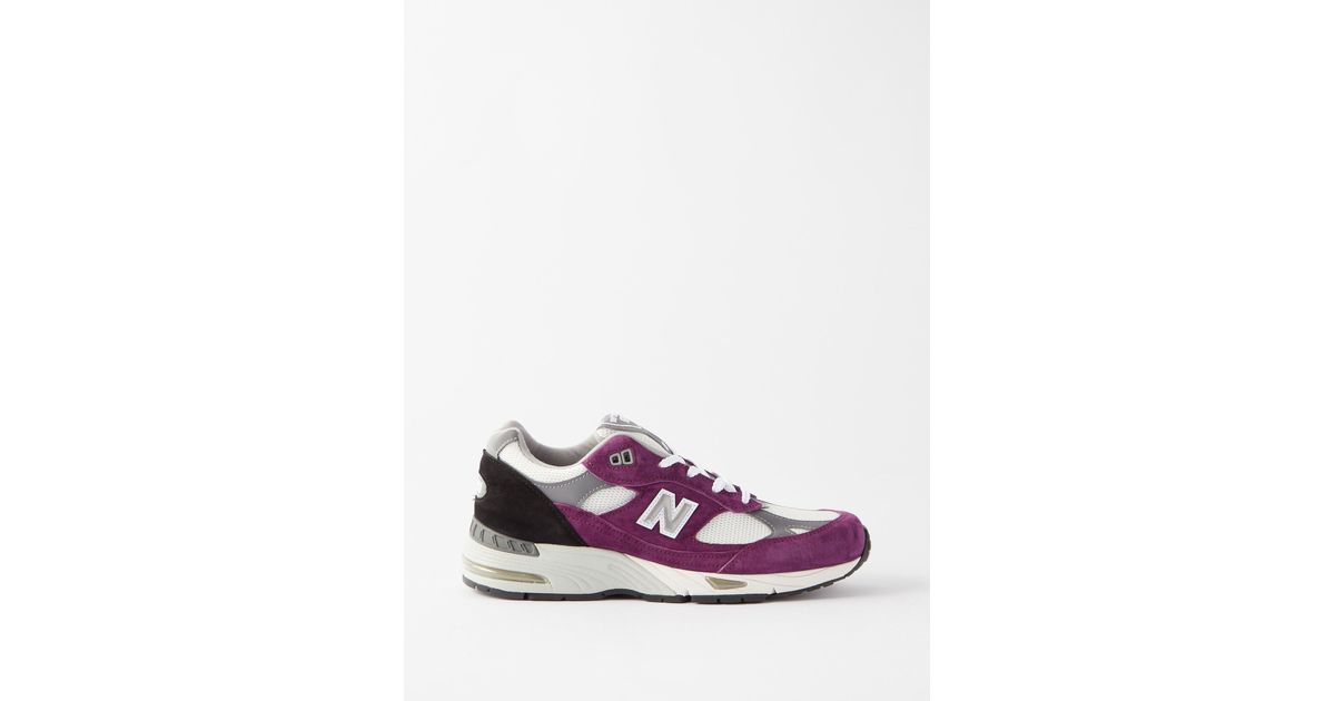 New Balance Made In Uk 991 Suede Trainers in Purple | Lyst