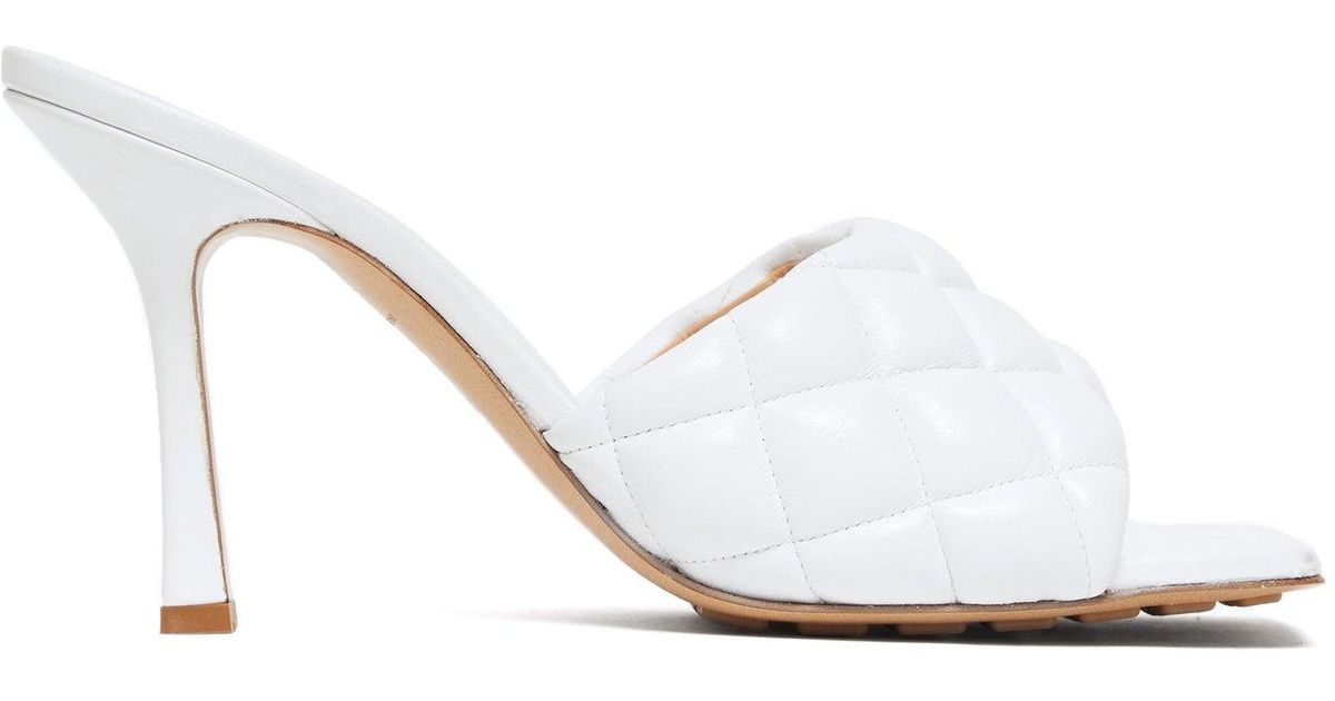 bottega veneta quilted leather mules