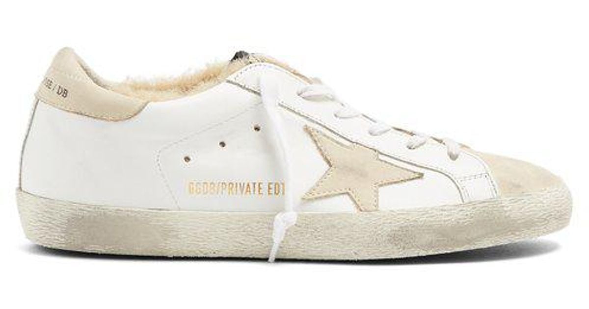 shearling lined golden goose sneakers