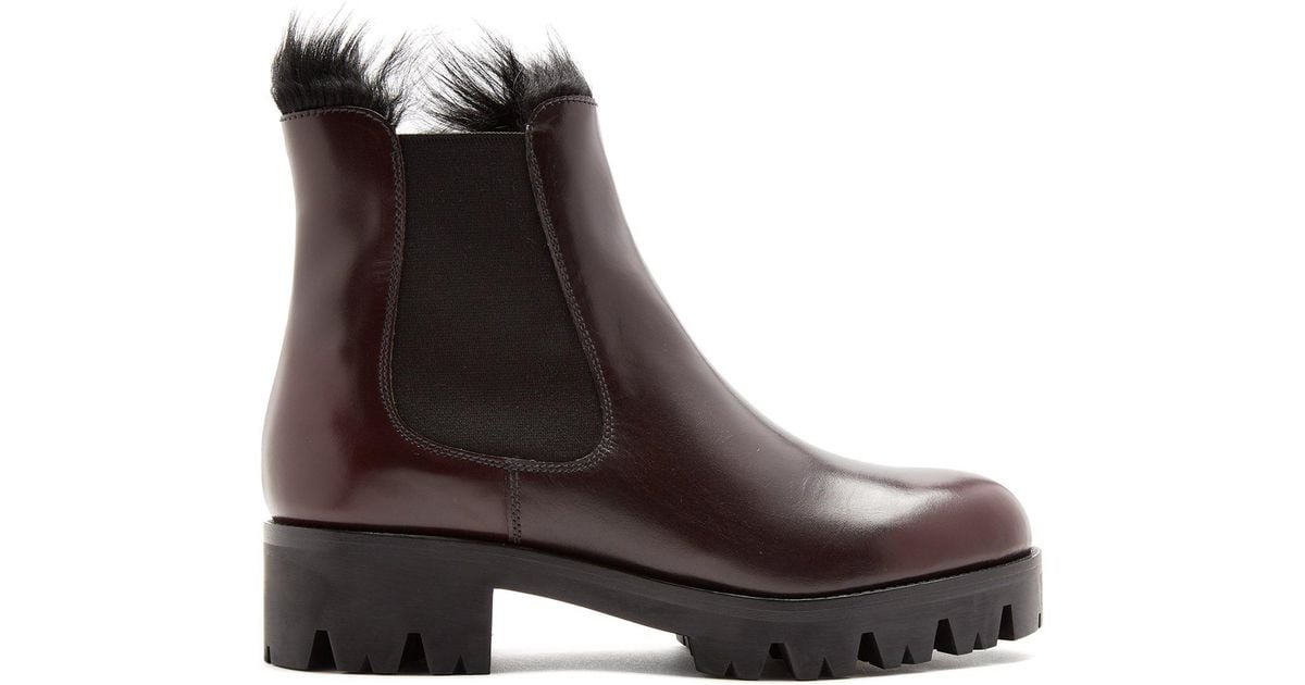 fur chelsea boots