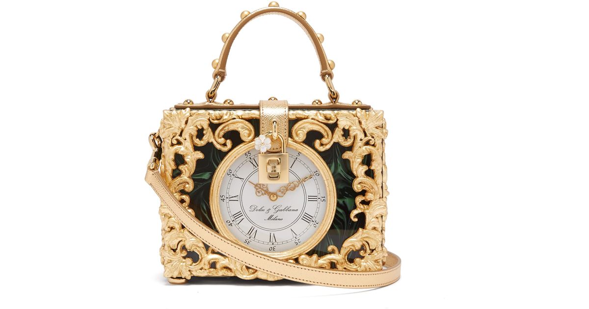 Sac à main rigide à cadran d'horloge Dolce & Gabbana en coloris Vert - Lyst