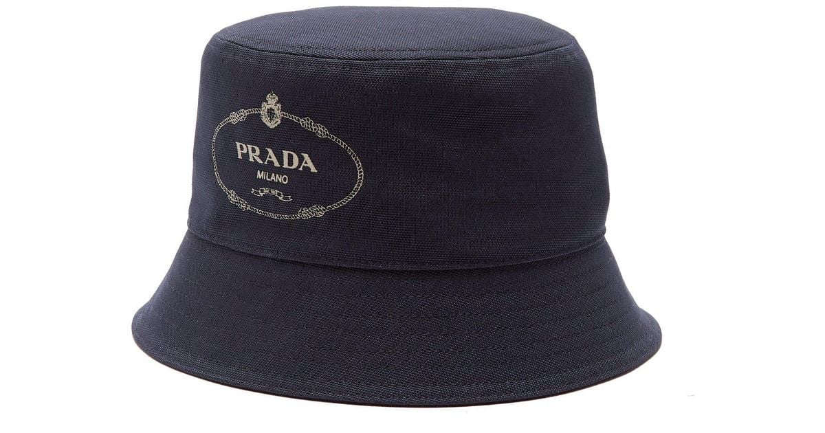 prada canvas bucket hat