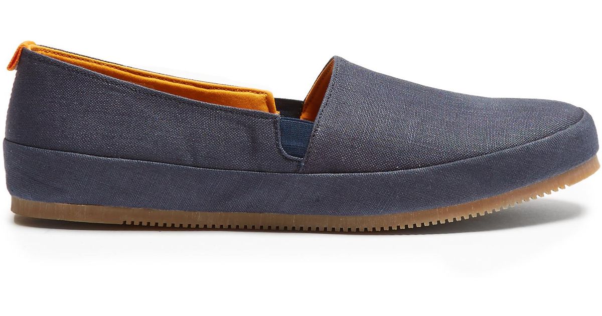 Mulo Linen Loafers in Navy (Blue) for Men - Lyst