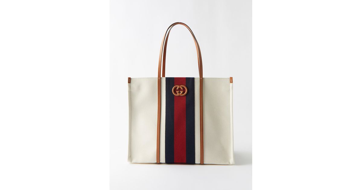 GUCCI Interlocking Large GG Canvas Tote Bag Beige 223954