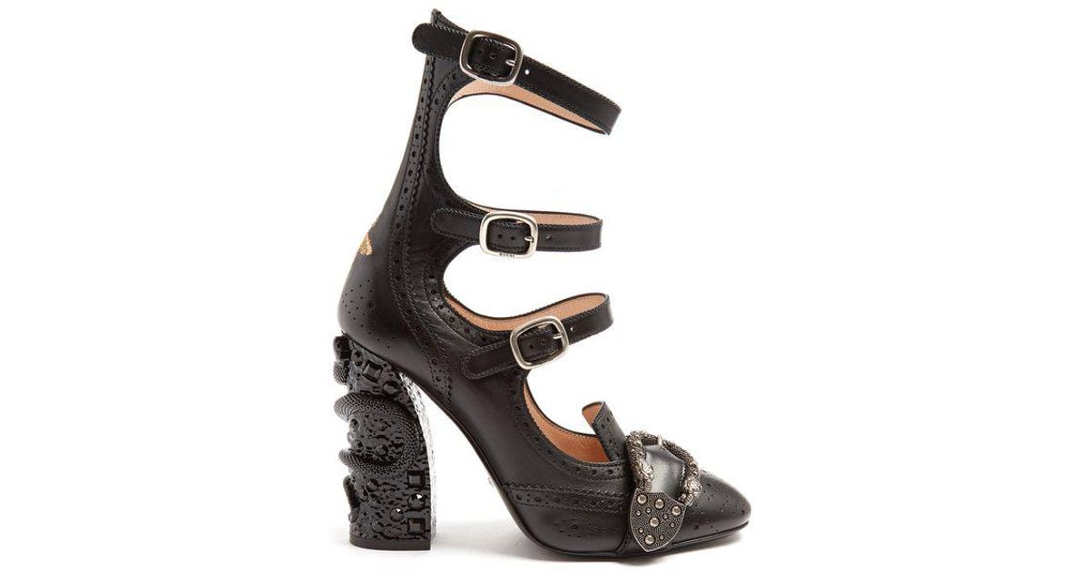 Gucci Queercore Brogue Pumps 110 in Blue Lyst