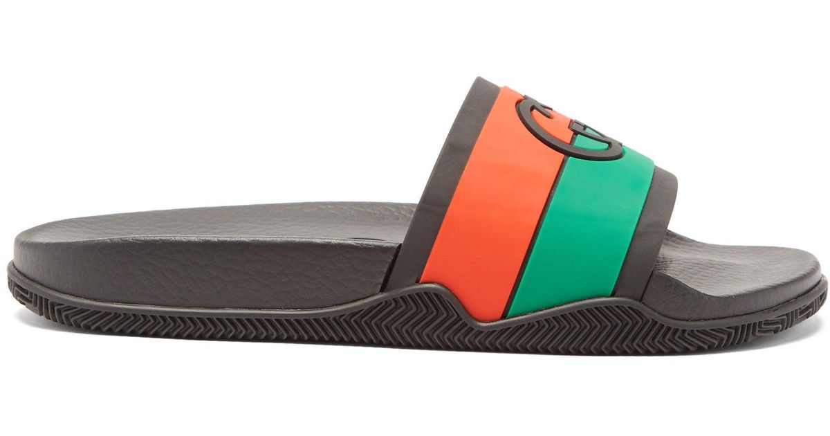 double gg gucci slides