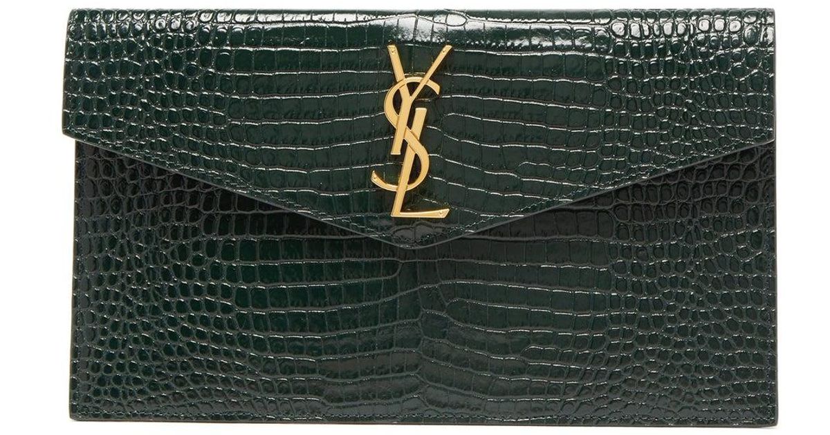 ysl uptown croc pouch