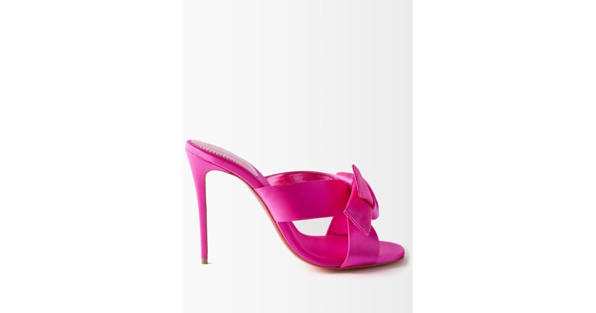 Christian Louboutin Matricia 100 Satin Sandals in Pink | Lyst