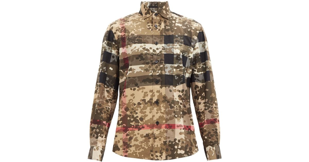 Burberry Criston Checked Camo-print 