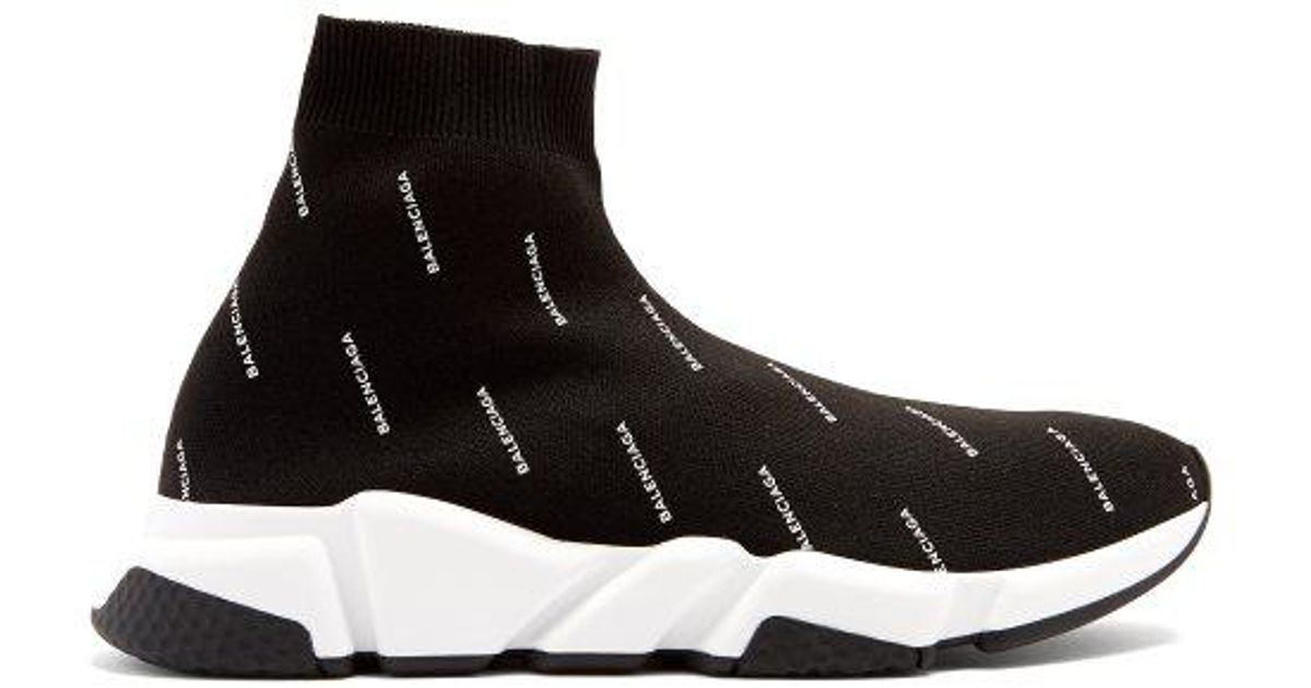 balenciaga logo sock sneakers
