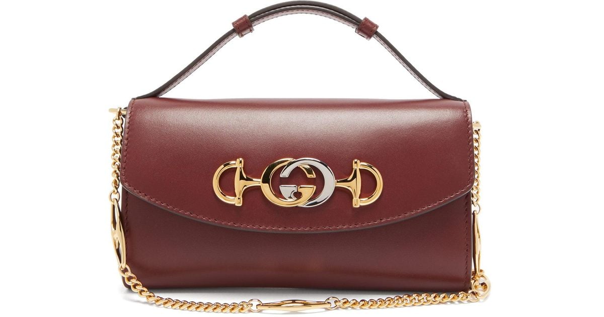 Gucci Zumi Mini Leather Crossbody Bag Lyst