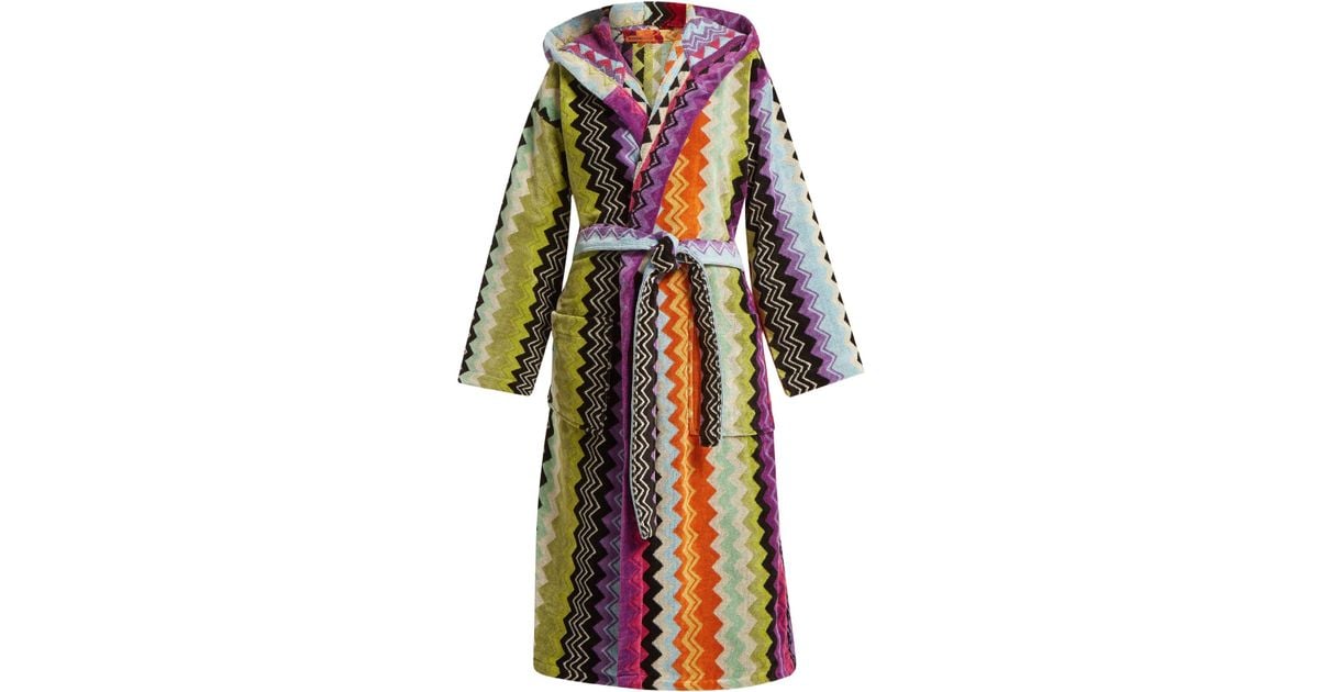 Missoni Hooded Bathrobe Lyst