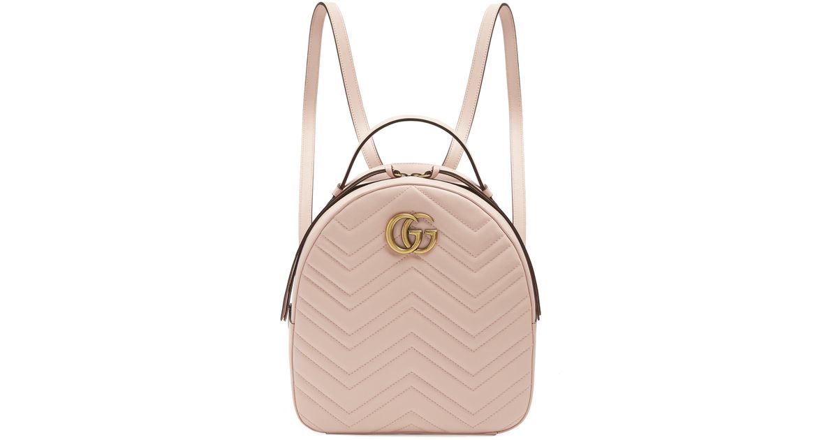 gucci gg marmont quilted leather backpack