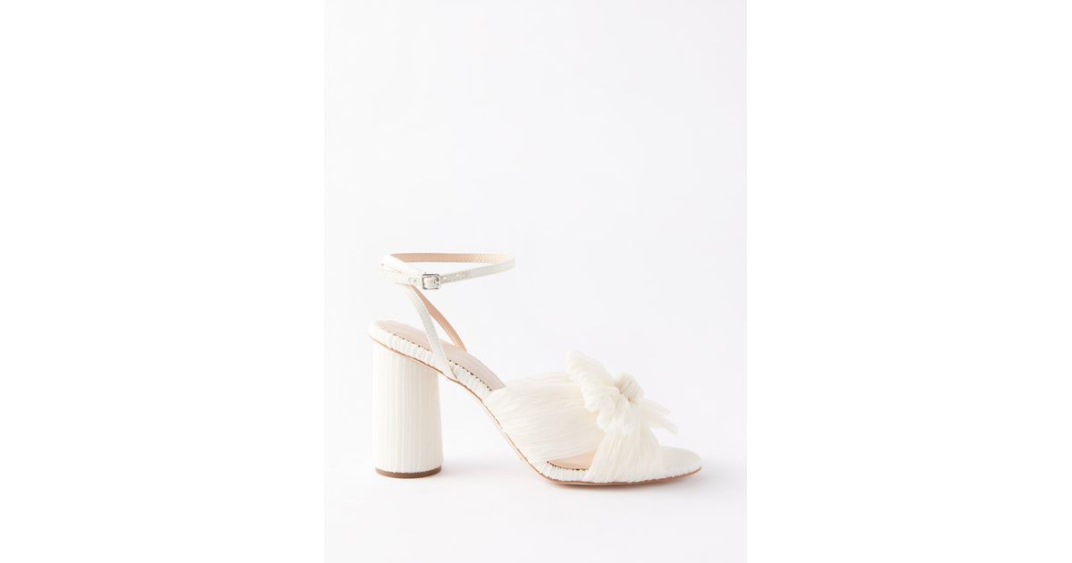 Loeffler Randall Camellia 90 Pleated-organza Sandals in White | Lyst
