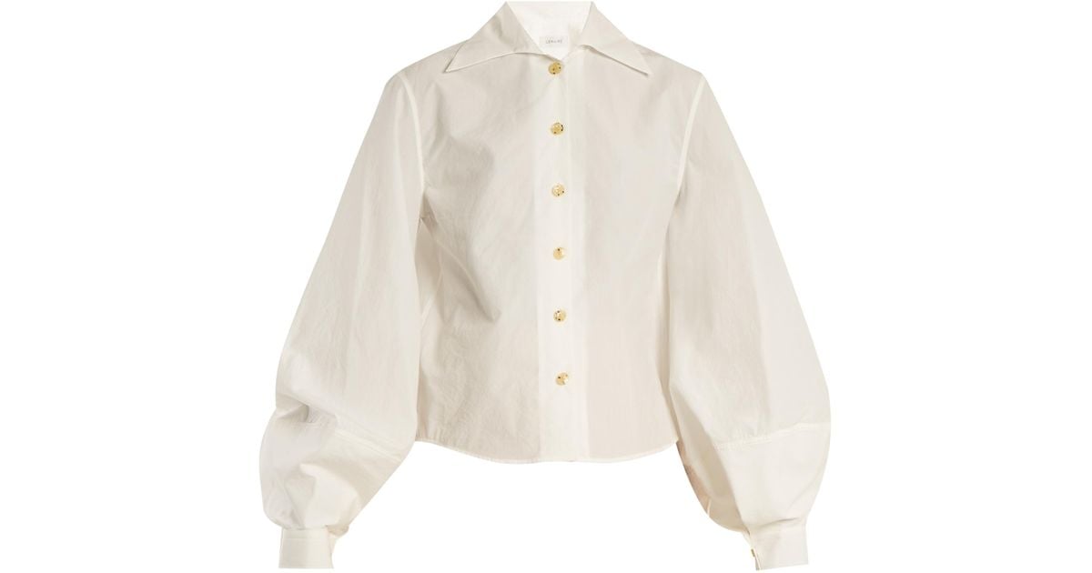 white balloon sleeve shirt