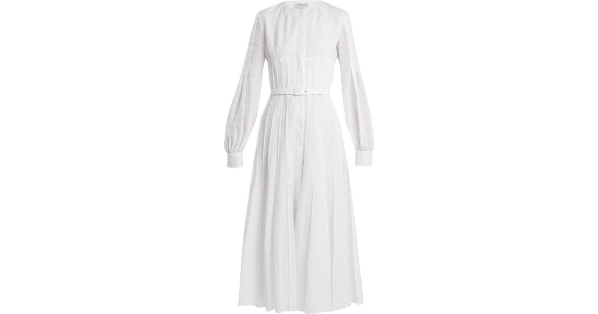 Gabriela Hearst Gertrude Aloe Vera-infused Linen Dress in White | Lyst UK