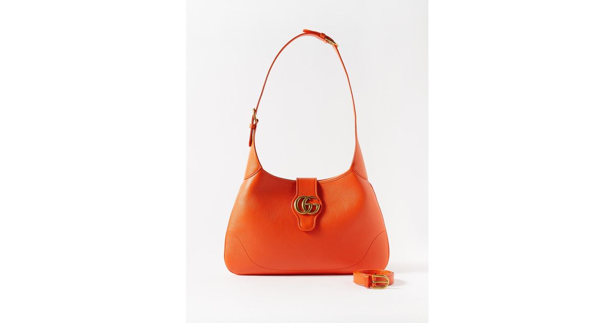 Gucci Aphrodite Medium Leather Shoulder Bag in Red | Lyst Canada