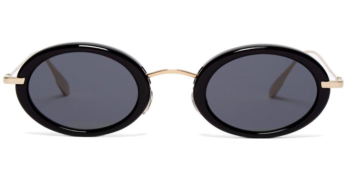 Dior Diorhypnotic2 Oval Acetate Sunglasses in Black | Lyst