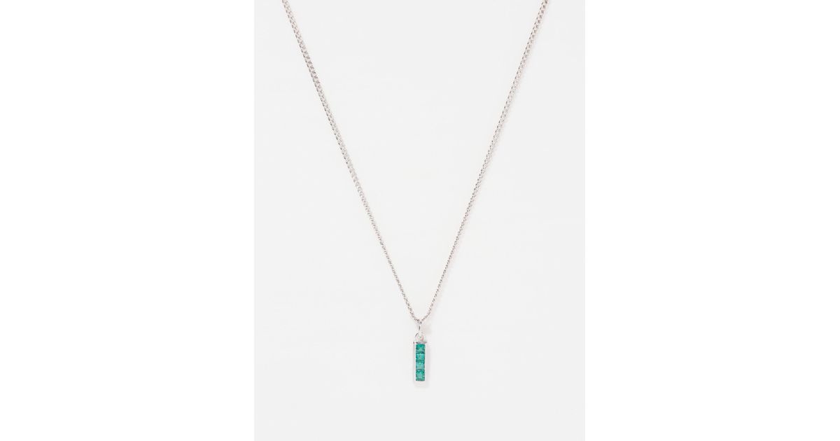 Miansai Totem Quartz & Sterling-silver Necklace in Green for Men | Lyst