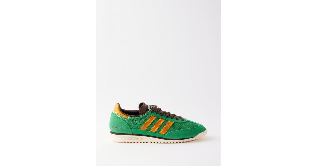 Adidas green clearance and orange trainers