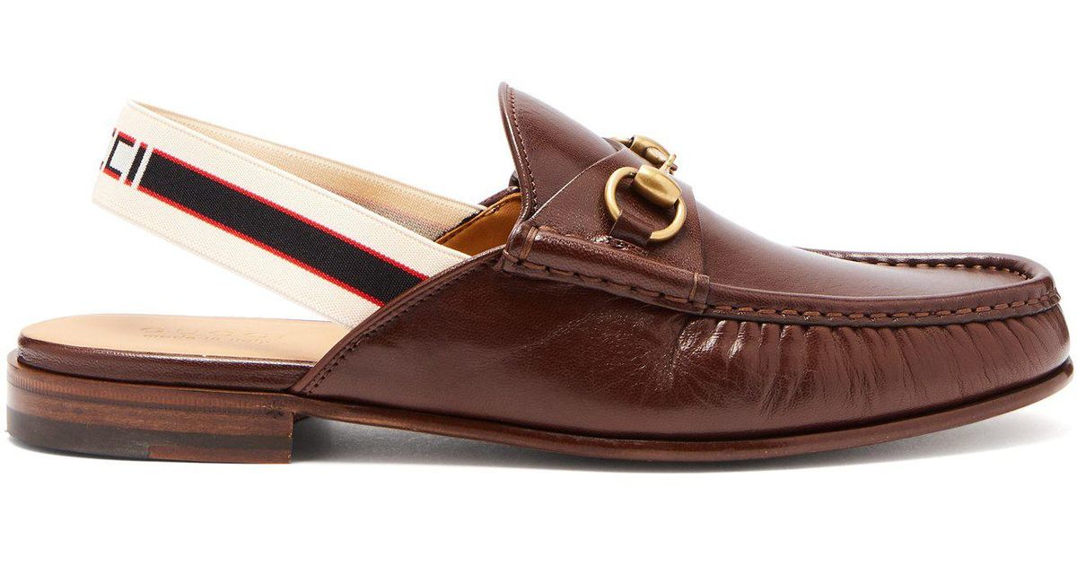 gucci roos horsebit leather loafers