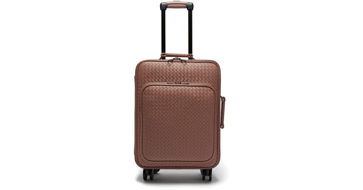 leather cabin bag with wheels