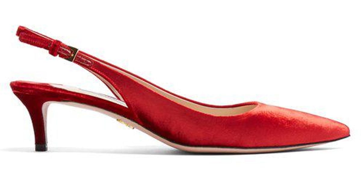 prada heels red